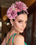 race day crowns and fascinators - dusty rose pink statement floral headband - Pia at Kezani by Fancy a Fascinator