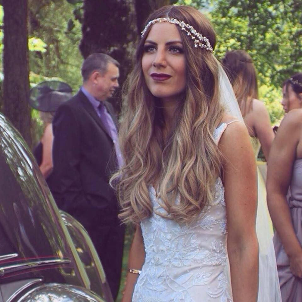 Bridal headpiece - delicate boho style crystal band and drapes - Karena by Kezani - Kezani Jewellery - 6