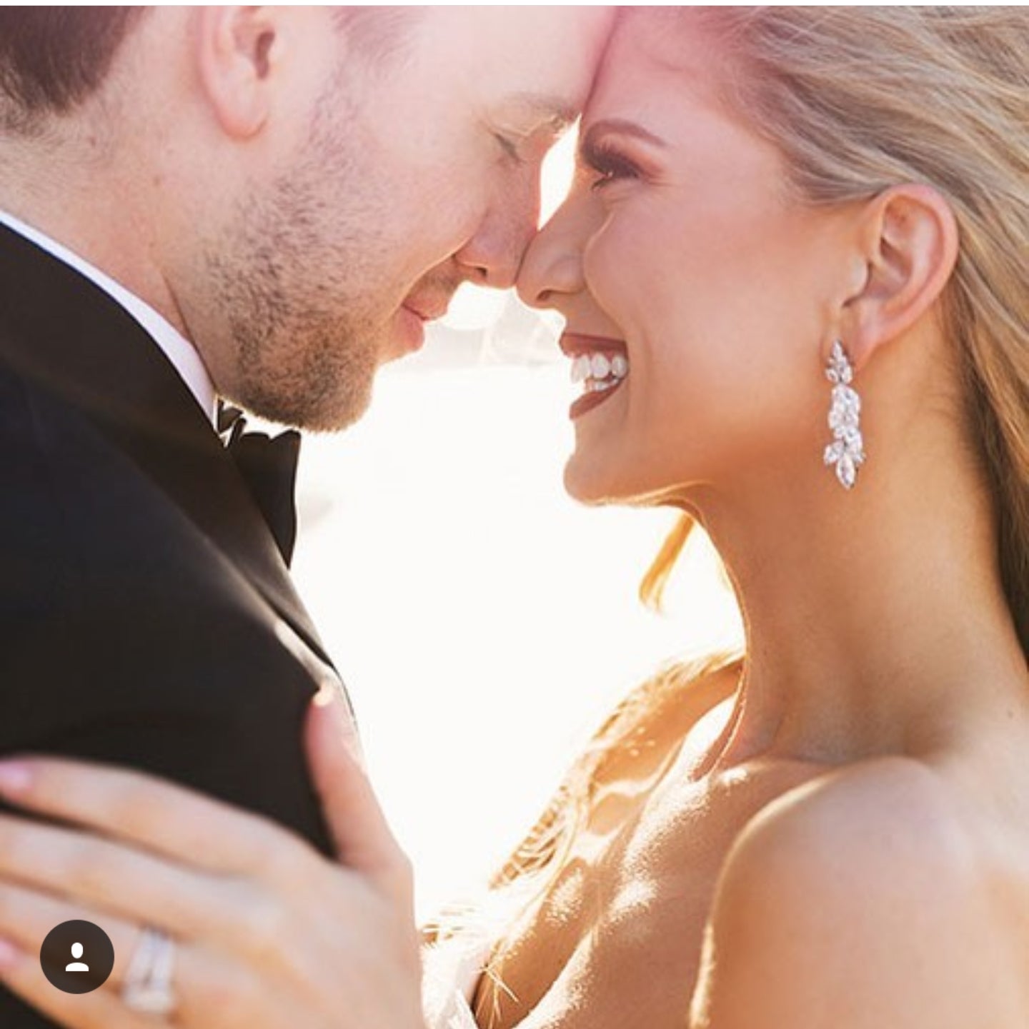 Bridal earrings - Allure by Stephanie Browne - On model 3