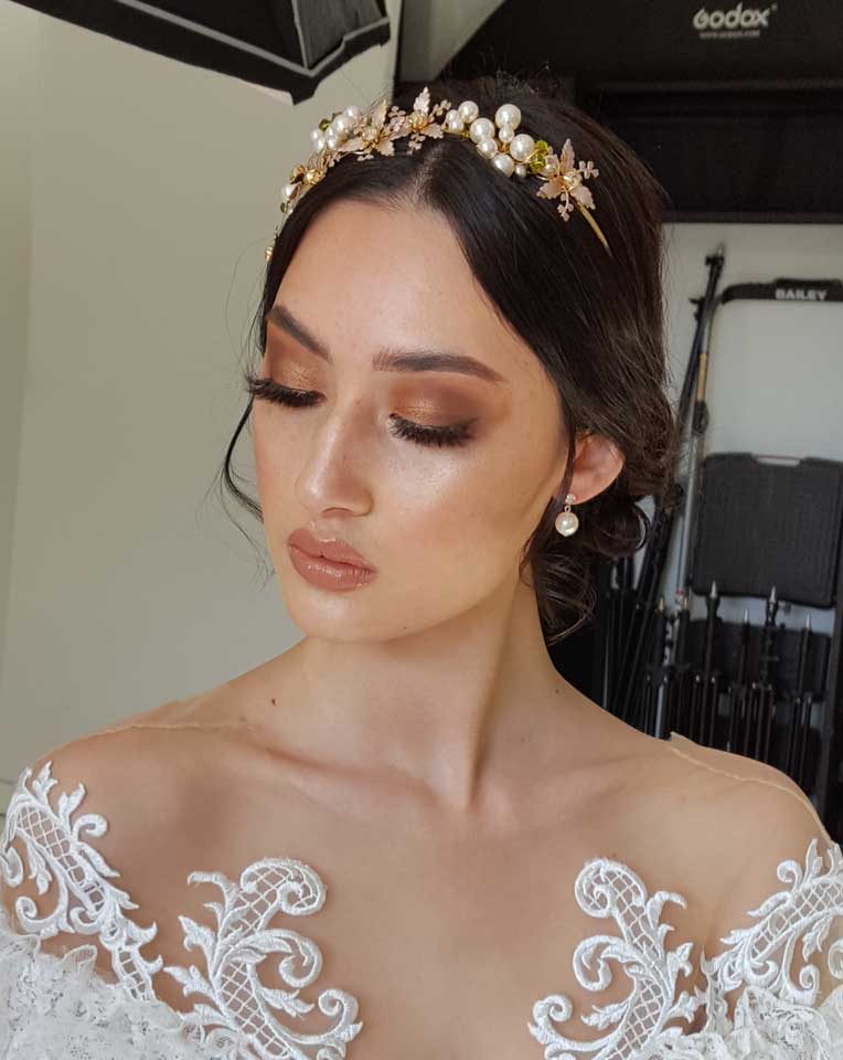 bridal and racewear headpiece - cluster pearl band with star flowers -Enchanted Garden band by Kezani 3