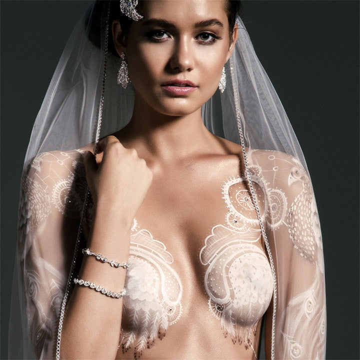 Bridal bracelet - Silk crystal by Stephanie Browne - Kezani Jewellery - 2