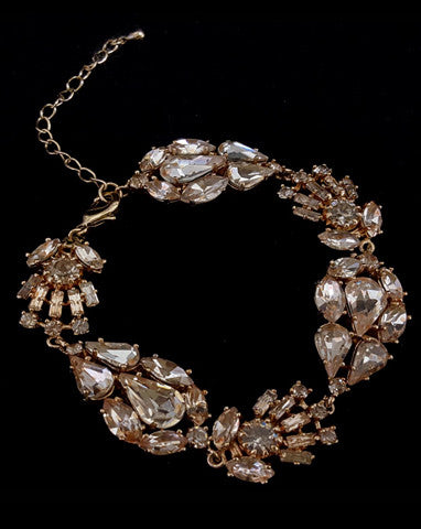 Bridal bracelet- Viva crystal bracelet - rose gold by Stephanie Browne - KEZANI JEWELLERY - designer bridal jewellery and wedding accessories - 2