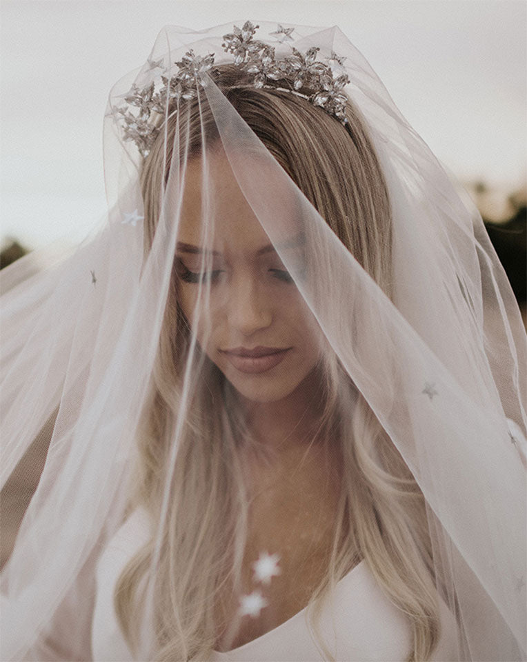 bridal headpiece - Star crystal crown - constellation theme - We are the Stars -by Kezani 4