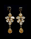 Bridal earrings - elegant and funky glamour style - Pia crystal by Kezani