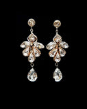 Bridal earrings - elegant and funky glamour style - Pia crystal by Kezani