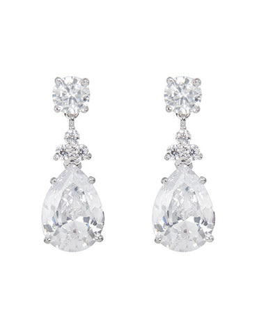 bridal earring- velvet by stephanie browne - rhodium plate 4