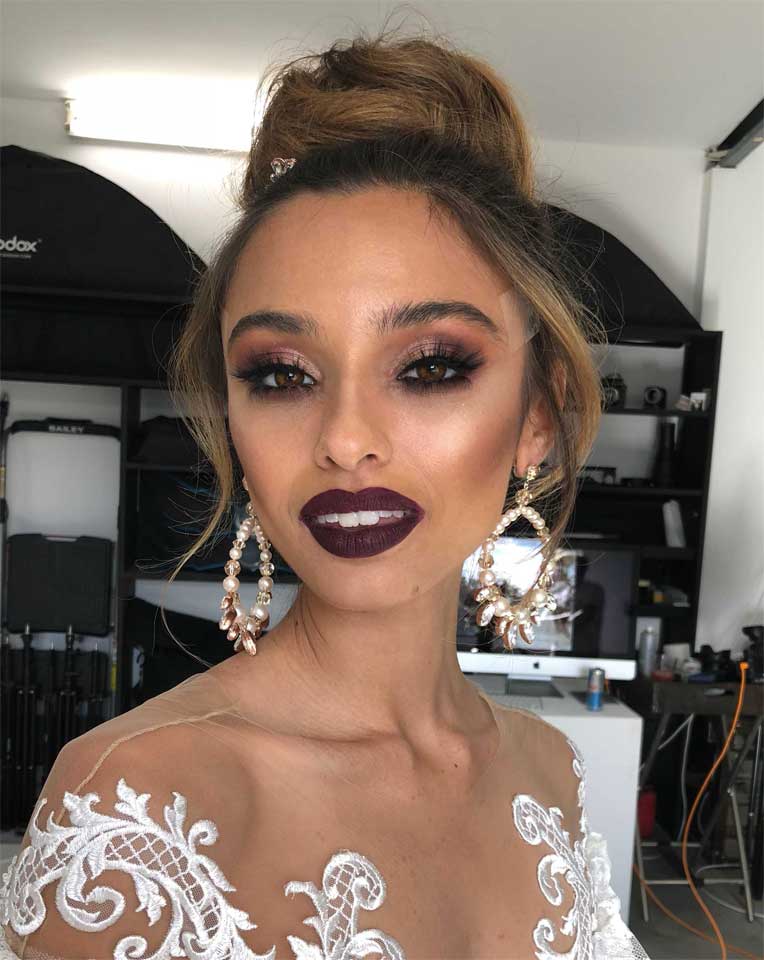 Bridal earrings BOHEMIAN HOOP- AMAANI BY KEZANI on MODEL 4