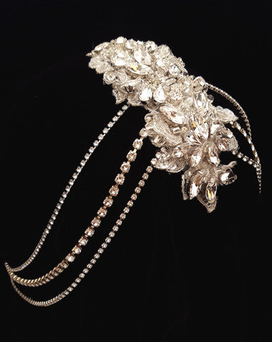 bridal headpiece - allegra bohemian chic head jewellery - by Kezani