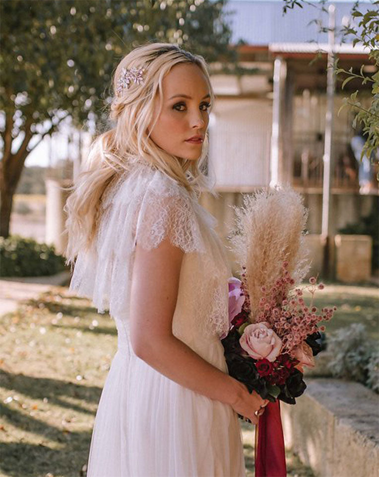 wedding headpiece - pretty Bohemian side comb - Pippa by Kezani 5