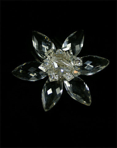 Bridal headpiece - crystal star flower haircomb - Charlotte by Kezani - Kezani Jewellery - 2