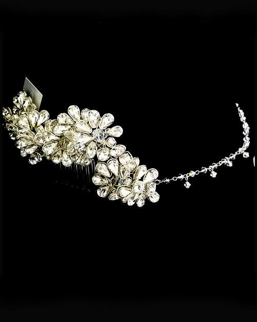 Bridal headpiece - divine crystal headjewellery - Khloe by Kezani - Kezani Jewellery - 2