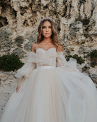 bridal headpiece - Jessica deluxe headband - floral rose gold and blush headband - by Kezani 4