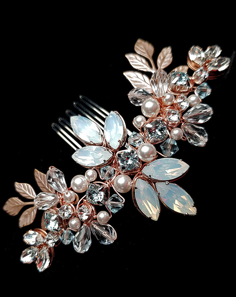 wedding headpiece - pretty Bohemian side comb - Pippa by Kezani2