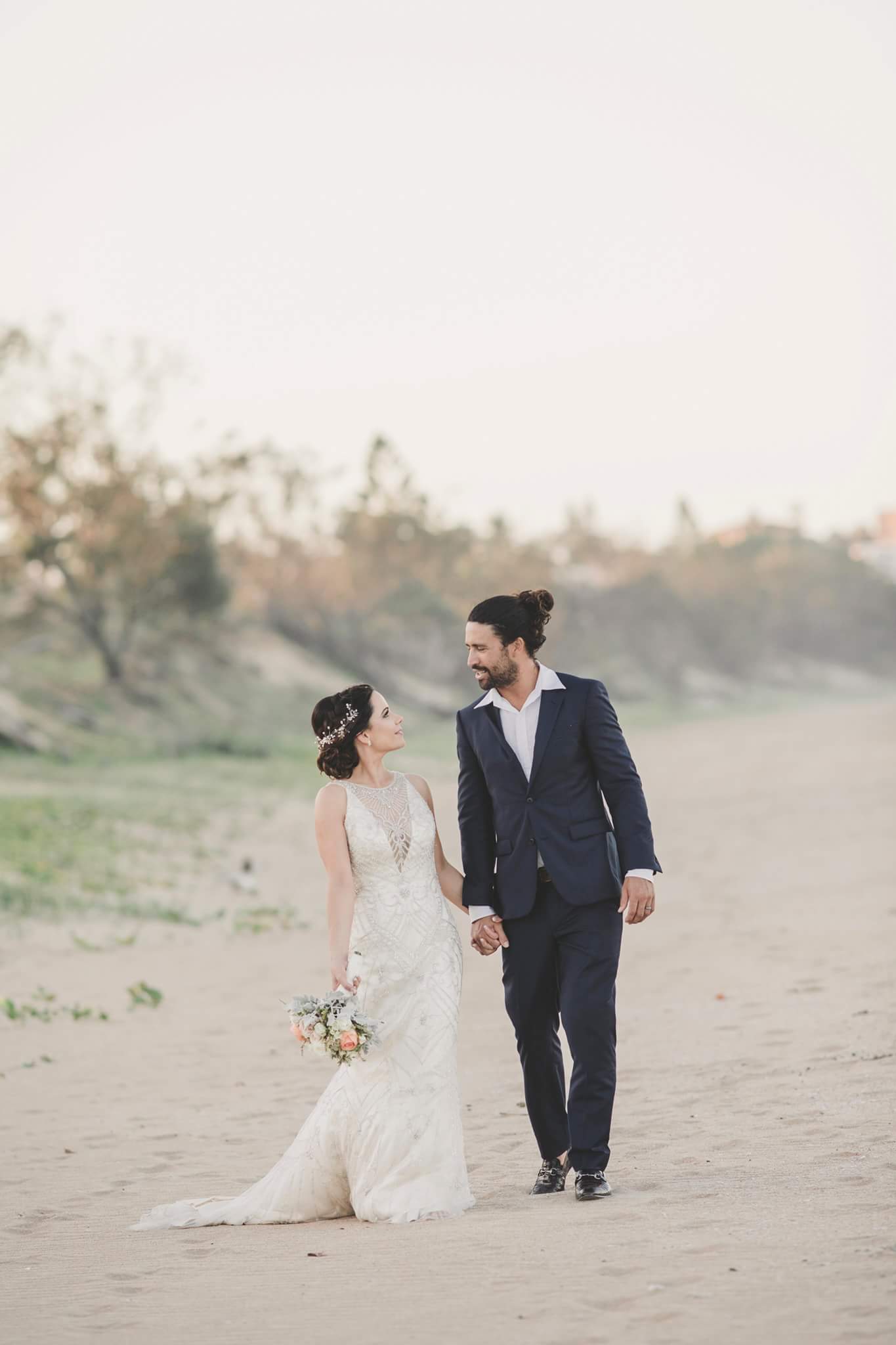 wedding hairvine for bride - pearl and vintage leaf - Laila - by Kezani Jewellery - real bride