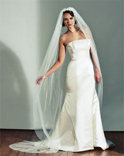 Veil - long length with scattered flowers - Canberra - Kezani Jewellery - 1