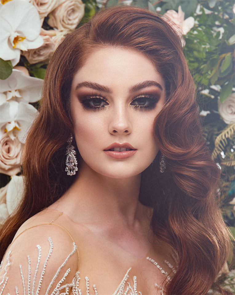 Bridal earrings Lis Statement crystal earrings by Stephanie Browne