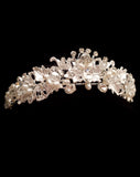 wedding and bridal headpiece - silver leaf crown - Joie by Johnny B Collection at Kezani