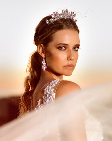 wedding crown - makara crystal by Kezani Jewellery