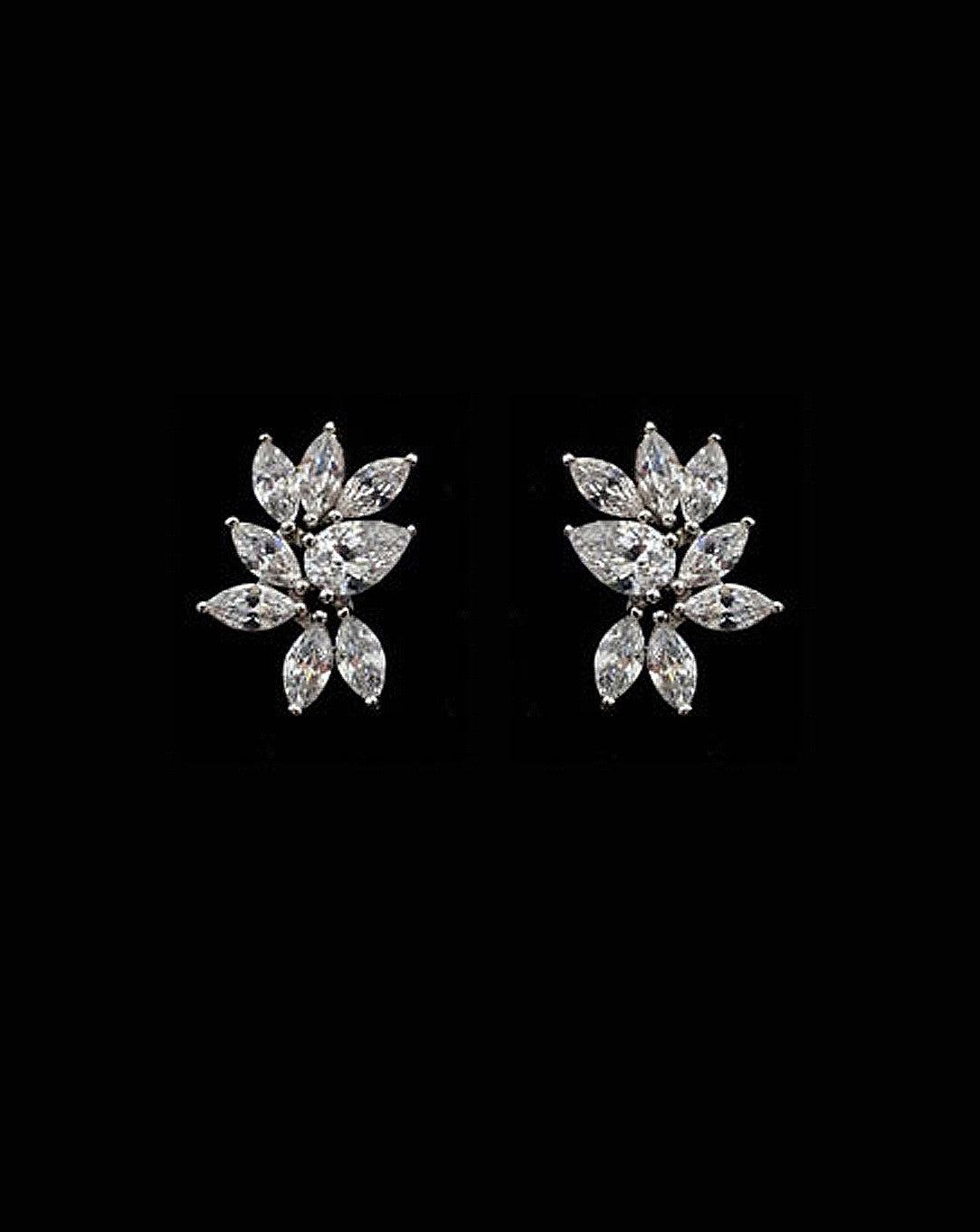 Bridal earrings - Twilight crystal studs by Stephanie Browne - KEZANI JEWELLERY - designer bridal jewellery and wedding accessories