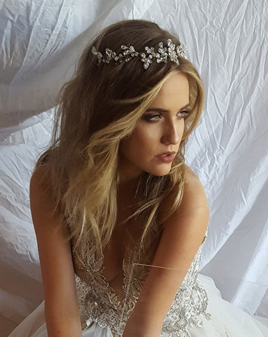 wedding headpiece - Swarovski crystal hairvine - Dionsyia by Kezani Jewellery