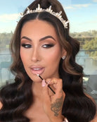 wedding and bridal headpiece - fine dainty raindrop crystal crown -wedding make up perth by Jasmine Lee - Loni Crown by Kezani