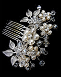 wedding headpiece - small pearl flower comb - Baby Jessica by Kezani