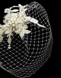 Bridal headpiece - vintage style lace - best seller - Harlow pearl by Kezani - Kezani Jewellery - 5