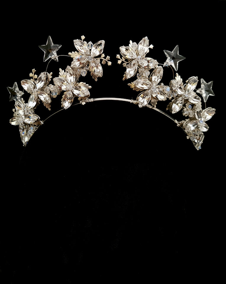 bridal headpiece - Star crystal crown - constellation theme - We are the Stars -by Kezani 2