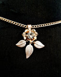 Wedding necklace - leaf feature back necklace - Be-Leaf in Me at Kezani
