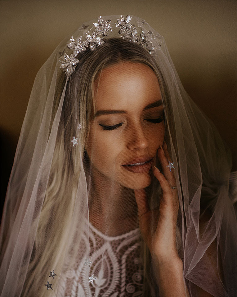 bridal headpiece - Star crystal crown - constellation theme - We are the Stars -by Kezani 1