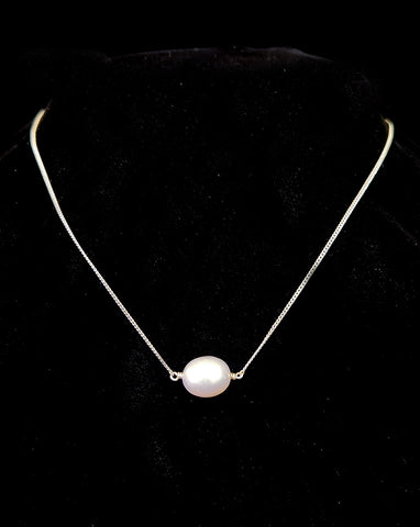 wedding necklaces -timeless freshwater pearl pendant - Clara by Lola Knight