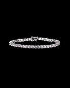 close up of 3mm crystal  tennis bracelet