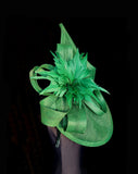 Race day crown and fascinators- stylish forest green hatinator - Haley at Kezani