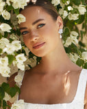 wedding earrings- romantic soft statement flower - Cecilia by Lola Knight