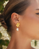 wedding earrings- romantic soft statement flower - Cecilia by Lola Knight
