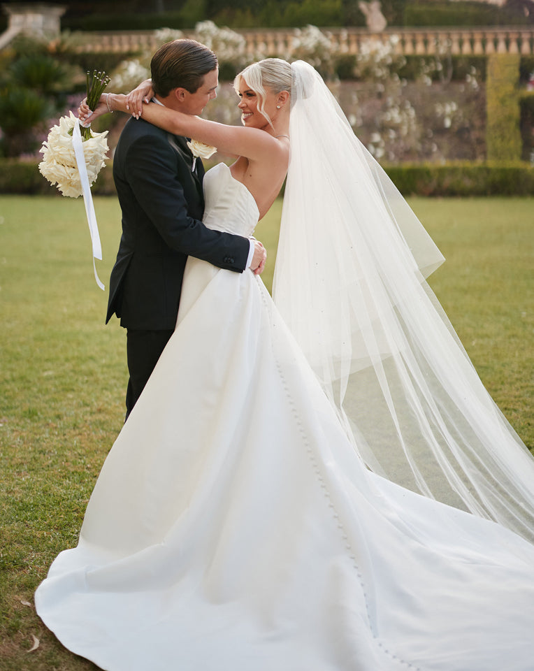 wedding veil - two tier raw edge cathedral - Beauty veil at Kezani