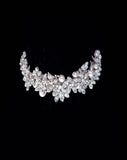 close up of mega encrusted crystal and pearl wedding choker