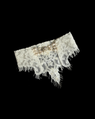 back view of Grace eyelash lace bridal choker showing crystal locket clasp by Kezani