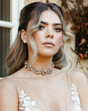 Wedding Necklaces and Chokers - stunner multi wear crystal choker with back chains - Tiivel by Kezani