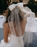 wedding veil - one tier short length scatter pearl - Lola at Kezani