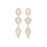 Bridal earrings - Art Deco statement geometric - Opal by Stephanie Browne - at Kezani