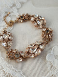 SALE - Bridal bracelet- Viva crystal bracelet - rose gold by Stephanie Browne