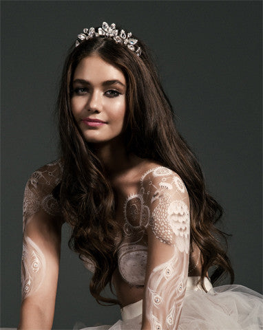 Bridal headpiece - ethereal crystal tiara  - Caris by Kezani - Kezani Jewellery - 2