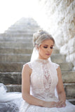 real bride - Picky Aboud wearing our Bella crown - LOVE!