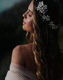 ON SALE - bridal headpiece - dramatic pearl clustered floral vine band - Milan by Kezani - BUY or HIRE