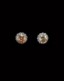 Bridal earrings - dainty crystal stud with halo - Caulfield by Stephanie Browne