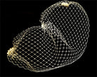 Wedding veil - birdcage veil with small beaded combs - Jasmine - Kezani Jewellery - 2
