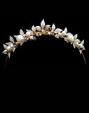 Bridal headpiece - race day Crown - Rose Gold Leaf crown - 'Amara' by Kezani