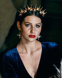 wedding headpiece - unique spikey gold crown - Venetia by Kezani