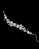 bridal and wedding bracelet with delicate crystal flowers by Stephanie Browne at Kezani